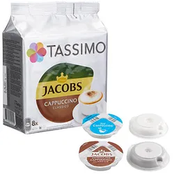 TASSIMO JACOBS CAPPUCCINO CLASSICO Kaffeediscs, Arabica- und Robustabohnen 8 Portionen