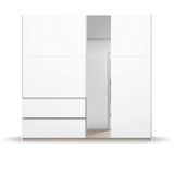 RAUCH Möbel Sevilla mit Spiegel, Griffleisten alufarbig, 2-türig inkl. 2 Kleiderstangen, 2 Einlegeböden BxHxT 218x210x59 cm x 210 cm x 59 cm