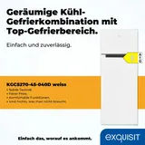 GGV Exquisit Exquisit Kühl-Gefrierkombination, Kühlschrank mit Gefrierfach, 4-Sterne-Gefrieren, 206 Liter, KGC5270-45-040D weiss
