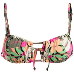 Roxy Bandeau-Bikini-Top »Printed Beach Classics« Roxy Anthracite Palm Song S M