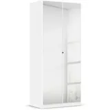 Rauch Reflect, mit Spiegelfront, inkl. praktischer Inneneinteilung und Stoffboxen-Set weiß