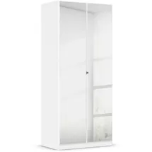 Rauch Reflect, mit Spiegelfront, inkl. praktischer Inneneinteilung und Stoffboxen-Set weiß