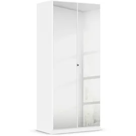 Rauch Reflect, mit Spiegelfront, inkl. praktischer Inneneinteilung und Stoffboxen-Set weiß