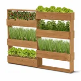 Coemo Vertikalbeet Riga 110 x 18 x 93 cm Braun