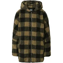 URBAN CLASSICS Oversized Check Jacke Soft Taupe / Black 2XL