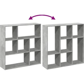 vidaXL Raumteiler-Bücherregal 102 x 29 x 103,5 cm Betongrau