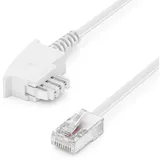 deleyCON deleyCON 6m TAE Anschlusskabel Routerkabel TAE-F auf RJ45 Stecker DSL LAN-Kabel