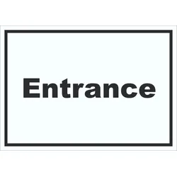 Entrance Schild mit Text Eingang waagerecht A0 (841x1189mm)