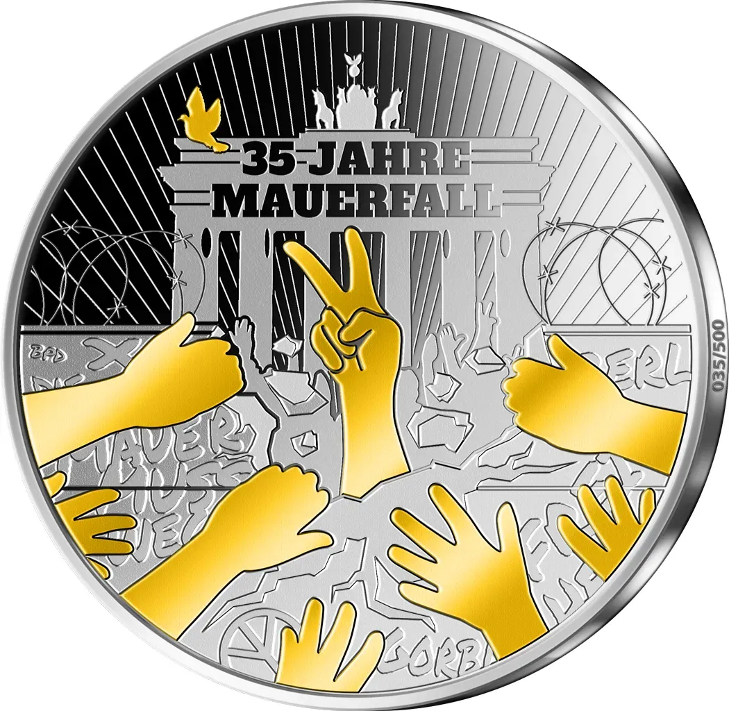 3-oz-Silber-Gedenkausgabe "35 Jahre Mauerfall"