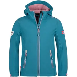 TROLLKIDS Trollfjord Softshelljacke - Teal / Mauve - 116 cm