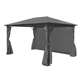 vidaXL Pavillon 4 x 3 m inkl. Seitenteile anthrazit