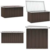 Vidaxl - Gartenbox Braun 129 x 67 x 65 cm - Gartenbox - Stahlausstattung - Auflagenbox - Gartendeko - Gartenorganisation - Home & Living
