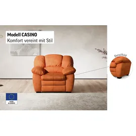 Cotta Sessel COTTA Casino 109 x 88 x 92 cm braun Leder