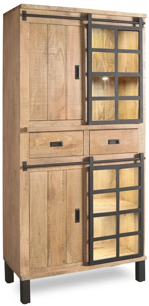 WOLFMÖBEL Vitrine Kali 9826 Holz Latte