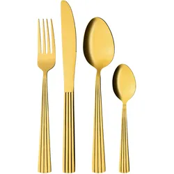 GRÄWE Besteckset Athen, 16-teilig, 4 Personen, gold, Edelstahl