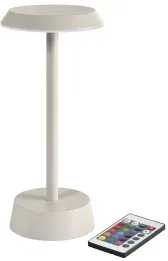 DUNI LED Lampe Nour, kabellos, 26,3 x Ø 11,9 cm, Robuste LED-Lampe im schicken Design, 1 Karton = 6 Stück, Farbe: taupe