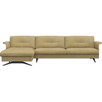 FLEXLUX Ecksofa Glow, super bequem durch hochwertigem Sitzaufbau mit Federkern, L-Form, Modernes skandinavisches Design gelb