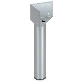 SOTech Möbelfuß 246 x 50 mm inkl. Montagewinkel 100 x 100 x 70 mm Silber