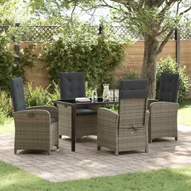 vidaXL Garten Essgruppe 5-tlg. Grau
