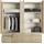 Priess Wäscheschrank Barcelona 185 x 193 x 54 cm Braun/Beige