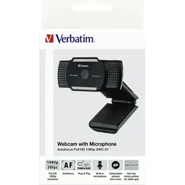 Verbatim Webcam AWC-01 - Full HD 1080p schwarz