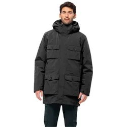 Jack Wolfskin Winterjacke Eiswald 3in1 Parka (atmungsaktiv, wasserdicht, winddicht) schwarz Herren