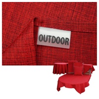 Raebel Tischdecke OUTDOOR Tischdecke knitterfrei abwischbar Gartentischdecke (1-tlg), Gewebe rot Rechteckig - Ø 0 cm x 40 cm x 140 cm