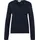 s.Oliver Feinstrickpullover mit V-Ausschnitt und Rollkante am Saum Blau S