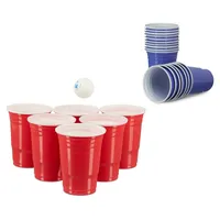 Relaxdays Beer Pong Becher 200 St. Blau/Rot/Weiß
