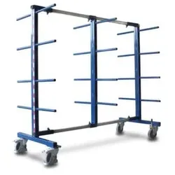 VARIOfit Spezialwagen, Tragl. 400kg, 24 Tragarme, HxLxB 1800x832x560mm, RAL5010