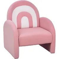 AIYAPLAY Sessel Kindersofa Kindersofa in Regenbogenform, Mini-Sofa aus Plüschstoff, für Jungen und Mädchen, rosa