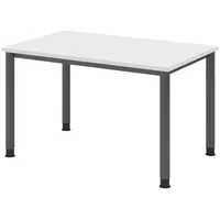 Bümö Schreibtisch Weiß, Nachbildung, Rechteckig, 120x74x80 cm FSC Mix,