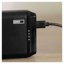 EMOS ALPHA2 Powerbank 20000mAh mit Passthrough, Ausgang 2x USB, 1x USB-C; Eingang 1x micro USB, 1x USB-C, inkl. USB-C Kabel, B0527B - schwarz