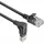 Act Black 5 meters U/UTP CAT6A LSZH Slimline patch cable with RJ45 connectors 90° angled down to straight (DC3905)