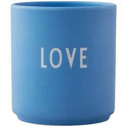 Design Letters - AJ Favourite Porzellan Becher, Love / sky blue