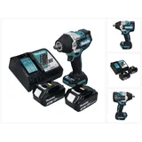 Makita Makita, DTW 700 RF Akku Schlagschrauber 18 V 700 Nm 1/2" XPT Brushless + 2x Akku 3,0 Ah + Ladegerät