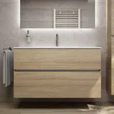 Evineo ineo5 evo Unterschrank B: 121 cm, 2 Auszügen, mit Griffmulde, für Duravit ME by Starck Waschtisch,, BE0716OA,