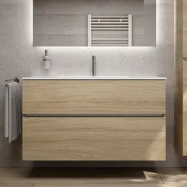 Evineo ineo5 evo Unterschrank B: 121 cm, 2 Auszügen, mit Griffmulde, für Duravit ME by Starck Waschtisch,, BE0716OA,