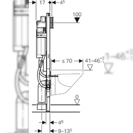 Geberit Duofix Element für Wand-WC 112 cm mit Sigma UP-Spülkasten 120mm, barrierefrei Bauhöhe 1120 mm