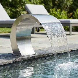 vidaXL Wasserfall Poolbrunnen Silber 61 x 30 x 71 cm