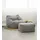 mokebo Sessel Der Lümmel Cord 73 x 60 x 138 cm Grau mit Hocker