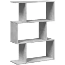 vidaXL Bücherregal 3 Fächer 70 x 24 x 97 cm Grau