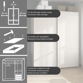 Rauch »Kleiderschrank Garderobe TOPSELLER AURELIO mit 3 Ausstattungsvarianten« 3 verschiedene Ausstattungsvarianten Griffe aus Metall MADE IN GERMANY, beige