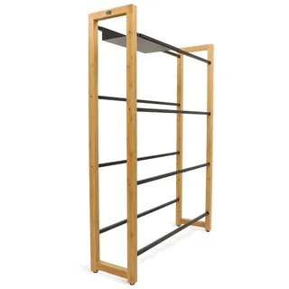 holz4home holz4home® Getränkekistenregal aus Holz inkl. Ablage - / Schwarz