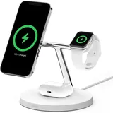 Belkin BoostCharge Pro 3-in-1 Wireless Charger Qi2 (15 W), weiß