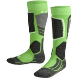 Falke SK2 Intermediate K KH Wool Warm Thick 1 Pair Skiing Socks, Green (Vivid Green 7231), 9-11.5