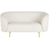Beliani Couch Polyester 2-Sitzer Weiß/Gold