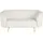 Beliani Couch Polyester 2-Sitzer Weiß/Gold