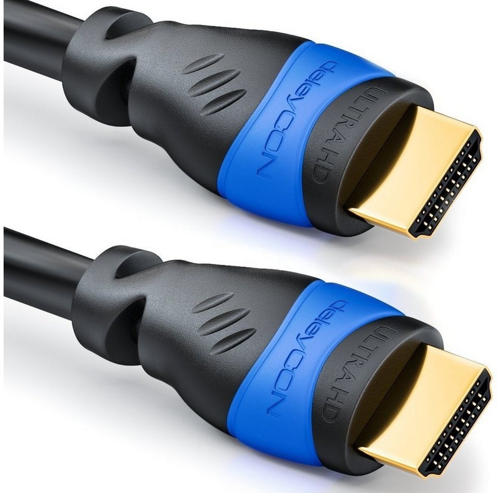 deleyCON 4m HDMI Kabel 2.0 / 1.4 Ethernet 4K 3D HDR FULL HD LED LCD TV Beamer HDMI-Kabel