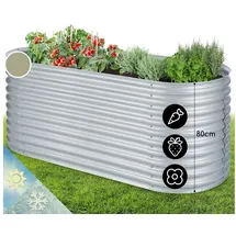 Blumfeldt High Grow Hochbeet 200 x 80 x 80 cm Silber